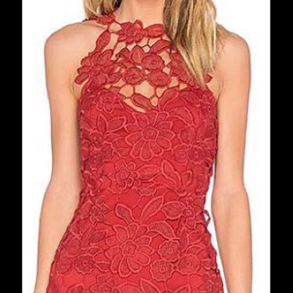 Red lacey dress